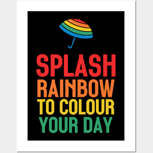 Umbrella rainbow : splash rainbow to colour your day-2 Posters and Art